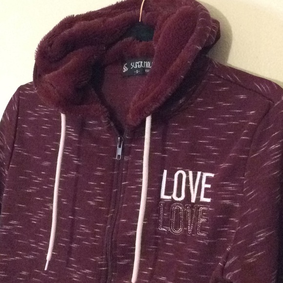 Burgundy zip hoodie - Picture 2 of 9